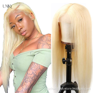 Uniky Cheap 613 Blonde Hd Full Lace Front Wig Raw Human Hair Transparent Lace Frontal Wig Human Hair For Black Women